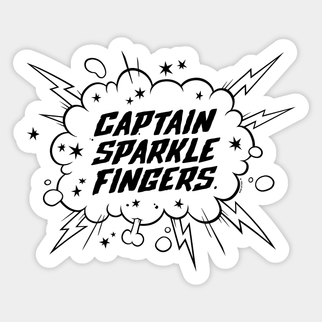 Captain Sparkle Fingers Sticker by wloem